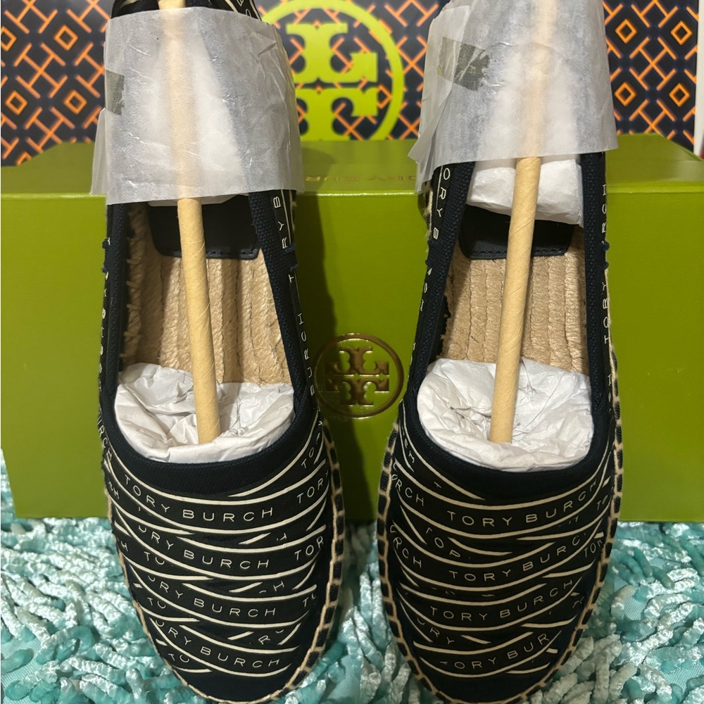 Authentic Tory Burch Ribbon Espadrille Olona It- Canvas